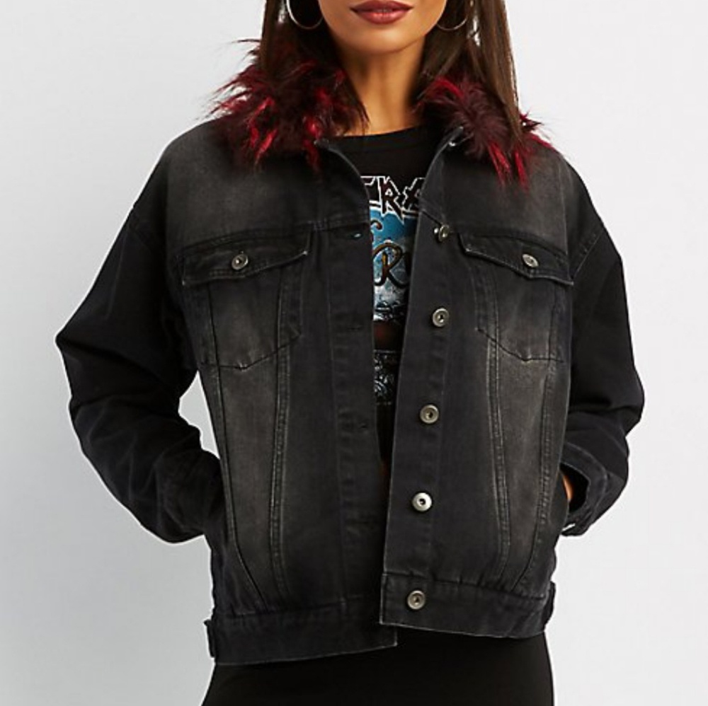 Charlotte Russe Oversize Denim Jacket